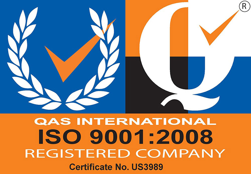 QAS International - ISO 9001:2008 - Certificate No. US3989